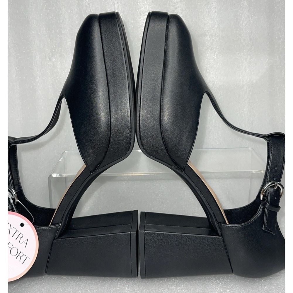 POP Worthy Black Mary Jane Chunky Platform Heeled Retro Shoe Women's Size 11 NEW - Picture 12 of 16